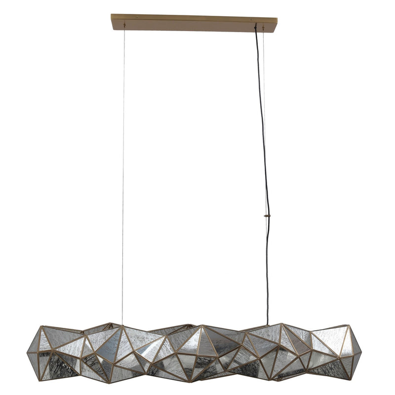 Eight Light Island Pendant<br /><span style="color:#4AB0CE;">Entrega: 4-10 dias en USA</span><br /><span style="color:#4AB0CE;font-size:60%;">PREGUNTE POR ENTREGA EN PANAMA</span><br />Collection: Geo-Gem<br />Finish: Artisan Brass