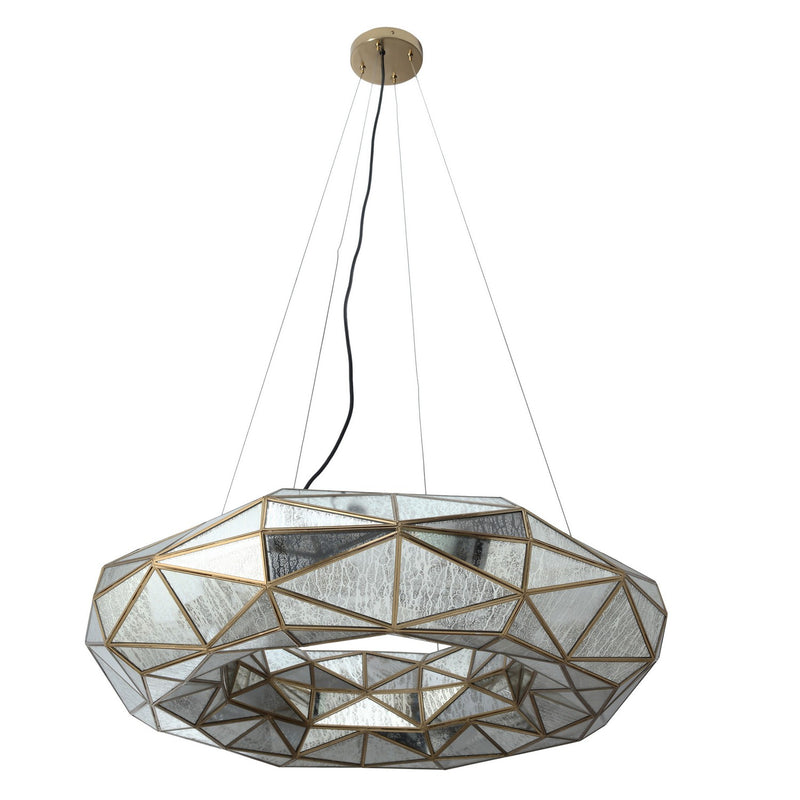 Eight Light Chandelier<br /><span style="color:#4AB0CE;">Entrega: 4-10 dias en USA</span><br /><span style="color:#4AB0CE;font-size:60%;">PREGUNTE POR ENTREGA EN PANAMA</span><br />Collection: Geo-Gem<br />Finish: Artisan Brass