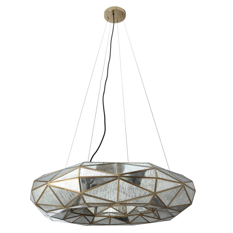 Eight Light Chandelier<br /><span style="color:#4AB0CE;">Entrega: 4-10 dias en USA</span><br /><span style="color:#4AB0CE;font-size:60%;">PREGUNTE POR ENTREGA EN PANAMA</span><br />Collection: Geo-Gem<br />Finish: Artisan Brass