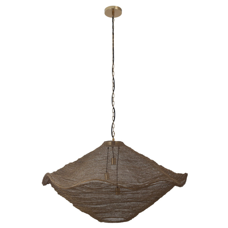 Three Light Pendant<br /><span style="color:#4AB0CE;">Entrega: 4-10 dias en USA</span><br /><span style="color:#4AB0CE;font-size:60%;">PREGUNTE POR ENTREGA EN PANAMA</span><br />Collection: Marseille<br />Finish: Gilded Brass