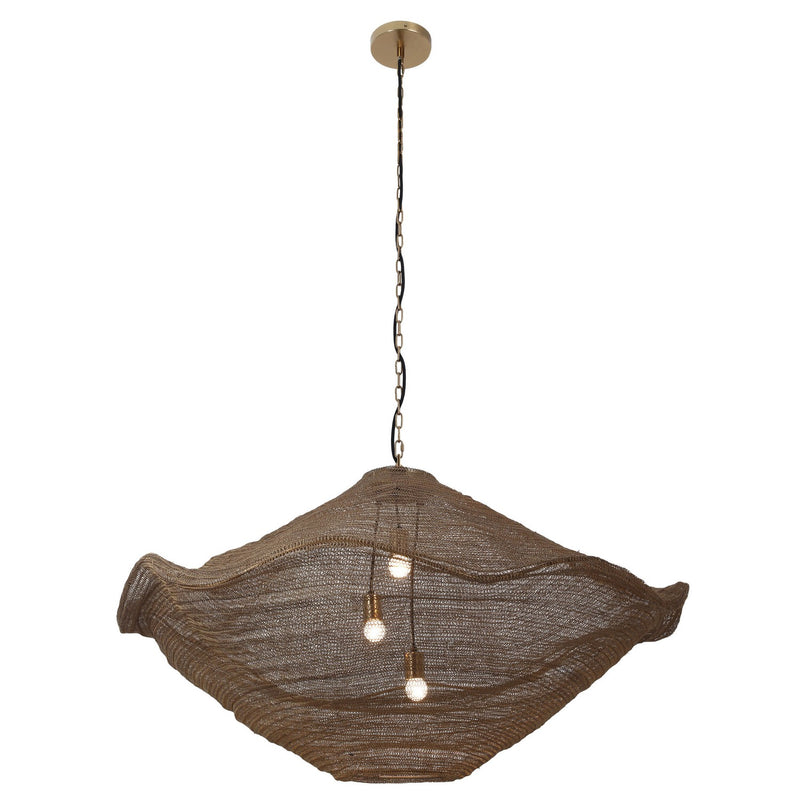 Three Light Pendant<br /><span style="color:#4AB0CE;">Entrega: 4-10 dias en USA</span><br /><span style="color:#4AB0CE;font-size:60%;">PREGUNTE POR ENTREGA EN PANAMA</span><br />Collection: Marseille<br />Finish: Gilded Brass