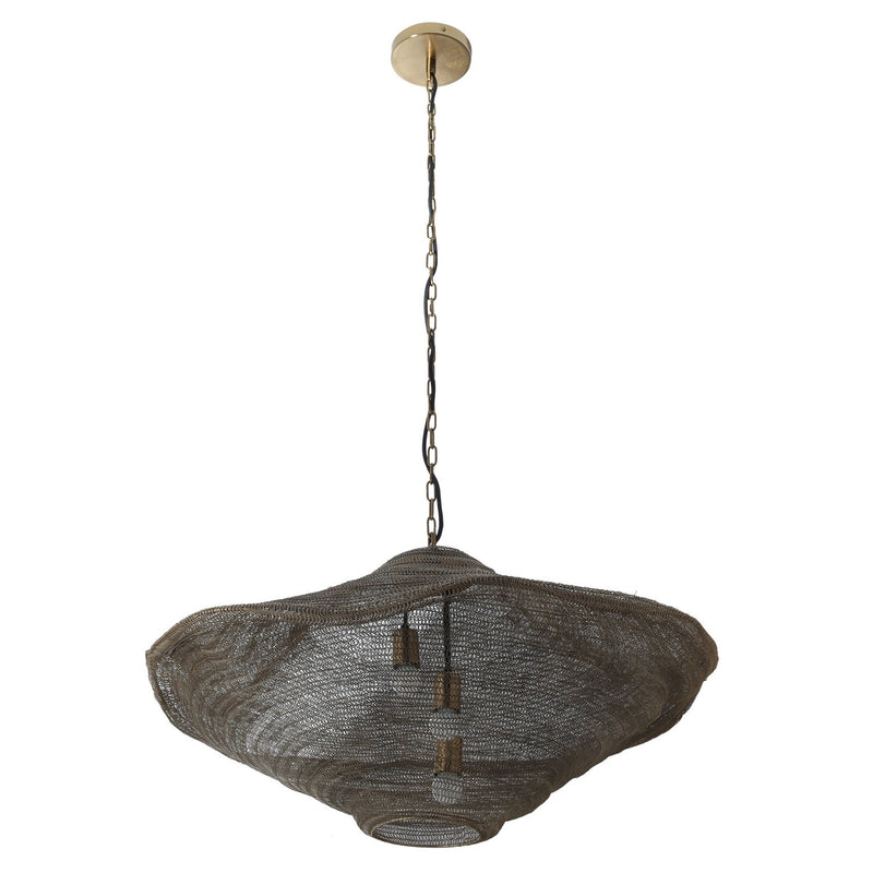 Three Light Pendant<br /><span style="color:#4AB0CE;">Entrega: 4-10 dias en USA</span><br /><span style="color:#4AB0CE;font-size:60%;">PREGUNTE POR ENTREGA EN PANAMA</span><br />Collection: Marseille<br />Finish: Gilded Brass