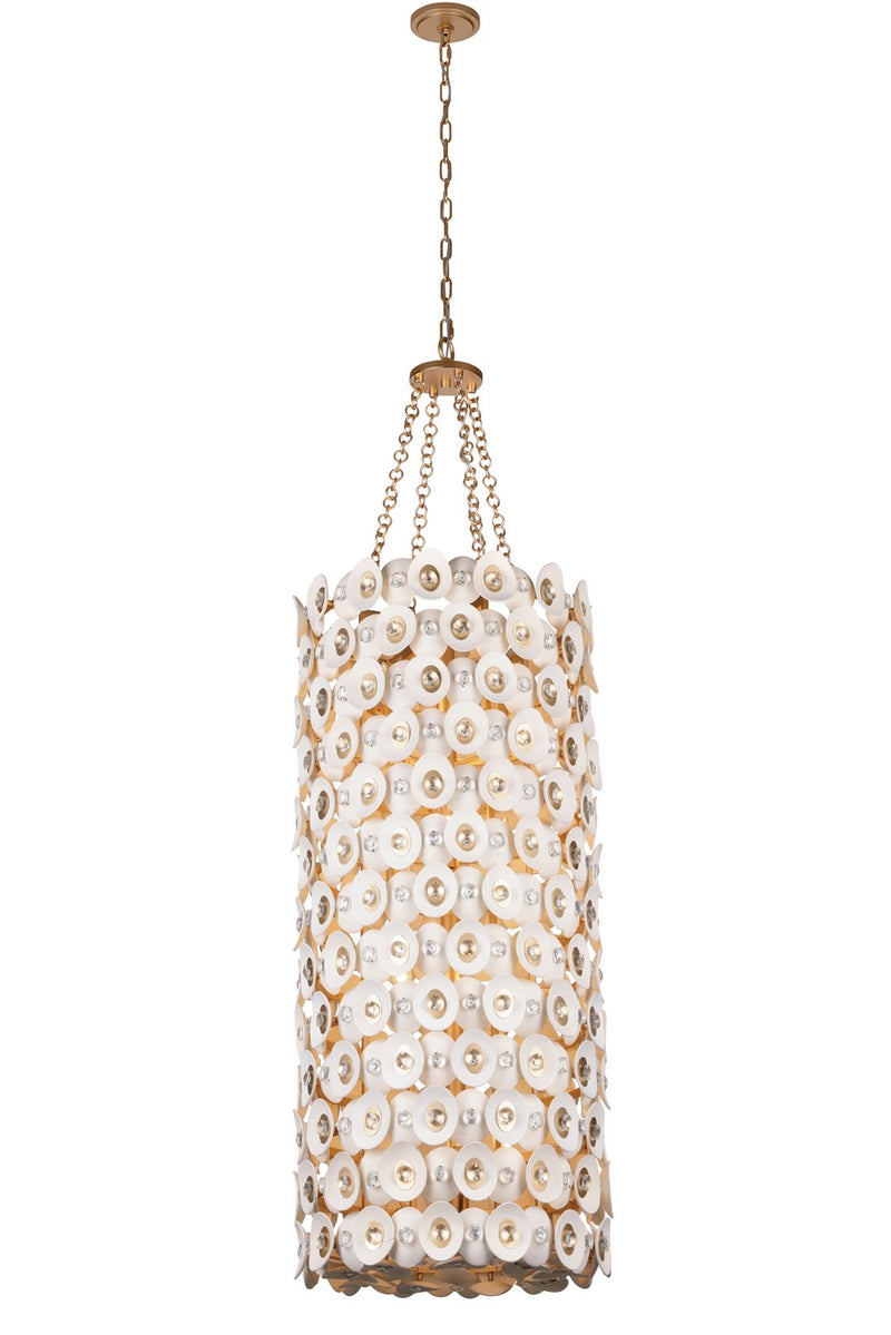 12 Light Foyer Pendant<br /><span style="color:#4AB0CE;">Entrega: 4-10 dias en USA</span><br /><span style="color:#4AB0CE;font-size:60%;">PREGUNTE POR ENTREGA EN PANAMA</span><br />Collection: Niu<br />Finish: Fawn Gold