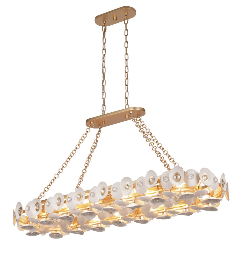 14 Light Island Pendant<br /><span style="color:#4AB0CE;">Entrega: 4-10 dias en USA</span><br /><span style="color:#4AB0CE;font-size:60%;">PREGUNTE POR ENTREGA EN PANAMA</span><br />Collection: Niu<br />Finish: Fawn Gold