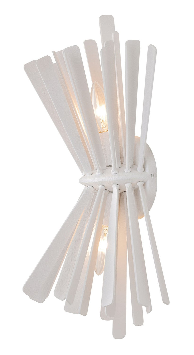 Two Light Wall Sconce<br /><span style="color:#4AB0CE;">Entrega: 4-10 dias en USA</span><br /><span style="color:#4AB0CE;font-size:60%;">PREGUNTE POR ENTREGA EN PANAMA</span><br />Collection: Confluence<br />Finish: Piastra White