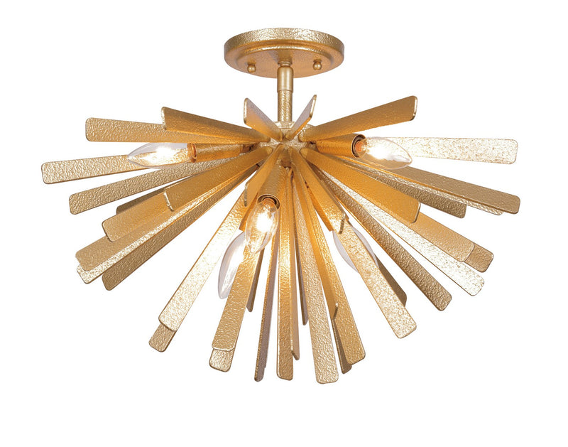 Six Light Flush Mount<br /><span style="color:#4AB0CE;">Entrega: 4-10 dias en USA</span><br /><span style="color:#4AB0CE;font-size:60%;">PREGUNTE POR ENTREGA EN PANAMA</span><br />Collection: Confluence<br />Finish: Piastra Gold