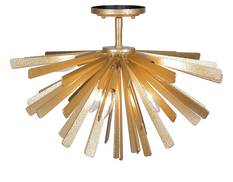 Metropolitan - N1906-785 - Six Light Flush Mount - Confluence - Piastra Gold