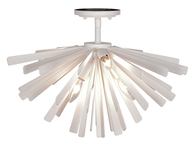 Six Light Flush Mount<br /><span style="color:#4AB0CE;">Entrega: 4-10 dias en USA</span><br /><span style="color:#4AB0CE;font-size:60%;">PREGUNTE POR ENTREGA EN PANAMA</span><br />Collection: Confluence<br />Finish: Piastra White