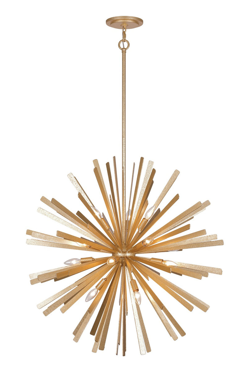 16 Light Pendant<br /><span style="color:#4AB0CE;">Entrega: 4-10 dias en USA</span><br /><span style="color:#4AB0CE;font-size:60%;">PREGUNTE POR ENTREGA EN PANAMA</span><br />Collection: Confluence<br />Finish: Piastra Gold