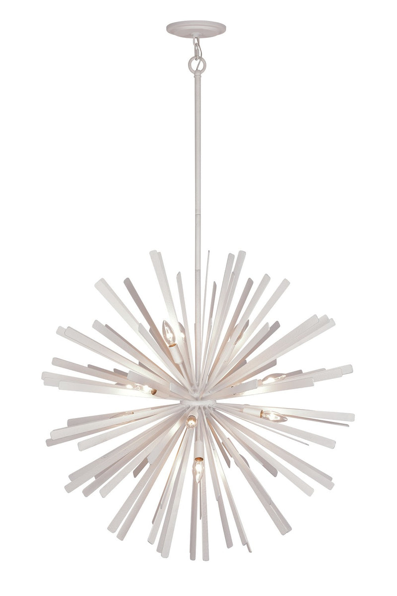 16 Light Pendant<br /><span style="color:#4AB0CE;">Entrega: 4-10 dias en USA</span><br /><span style="color:#4AB0CE;font-size:60%;">PREGUNTE POR ENTREGA EN PANAMA</span><br />Collection: Confluence<br />Finish: Piastra White