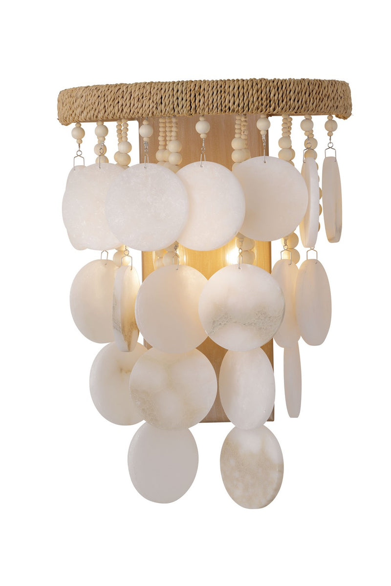 Two Light Wall Sconce<br /><span style="color:#4AB0CE;">Entrega: 4-10 dias en USA</span><br /><span style="color:#4AB0CE;font-size:60%;">PREGUNTE POR ENTREGA EN PANAMA</span><br />Collection: Aurelia'S Cove<br />Finish: Autumn White