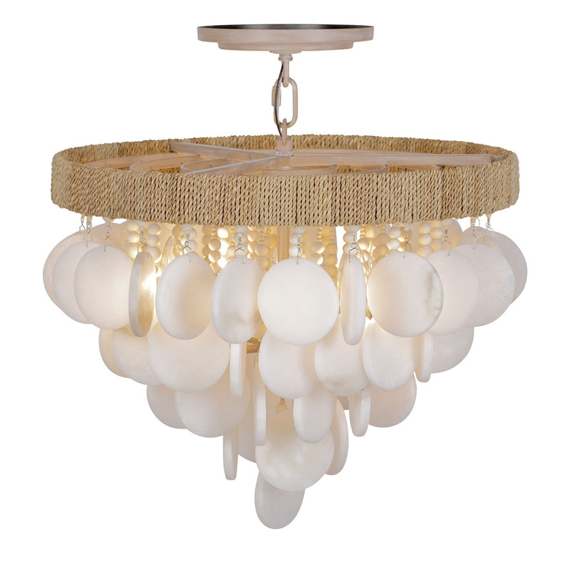 Four Light Semi Flush Mount<br /><span style="color:#4AB0CE;">Entrega: 4-10 dias en USA</span><br /><span style="color:#4AB0CE;font-size:60%;">PREGUNTE POR ENTREGA EN PANAMA</span><br />Collection: Aurelia'S Cove<br />Finish: Autumn White