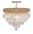 Four Light Semi Flush Mount<br /><span style="color:#4AB0CE;">Entrega: 4-10 dias en USA</span><br /><span style="color:#4AB0CE;font-size:60%;">PREGUNTE POR ENTREGA EN PANAMA</span><br />Collection: Aurelia's Cove<br />Finish: Autumn White