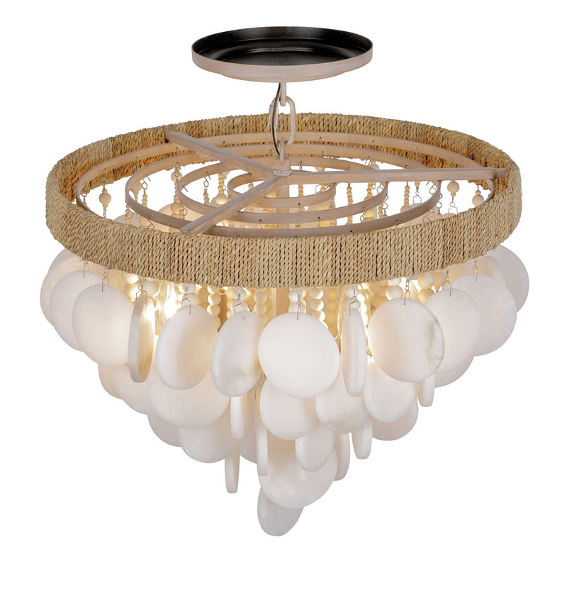 Four Light Semi Flush Mount<br /><span style="color:#4AB0CE;">Entrega: 4-10 dias en USA</span><br /><span style="color:#4AB0CE;font-size:60%;">PREGUNTE POR ENTREGA EN PANAMA</span><br />Collection: Aurelia'S Cove<br />Finish: Autumn White