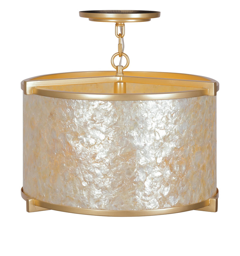 Four Light Semi Flush Mount<br /><span style="color:#4AB0CE;">Entrega: 4-10 dias en USA</span><br /><span style="color:#4AB0CE;font-size:60%;">PREGUNTE POR ENTREGA EN PANAMA</span><br />Collection: Sommers Bend<br />Finish: Fawn Gold