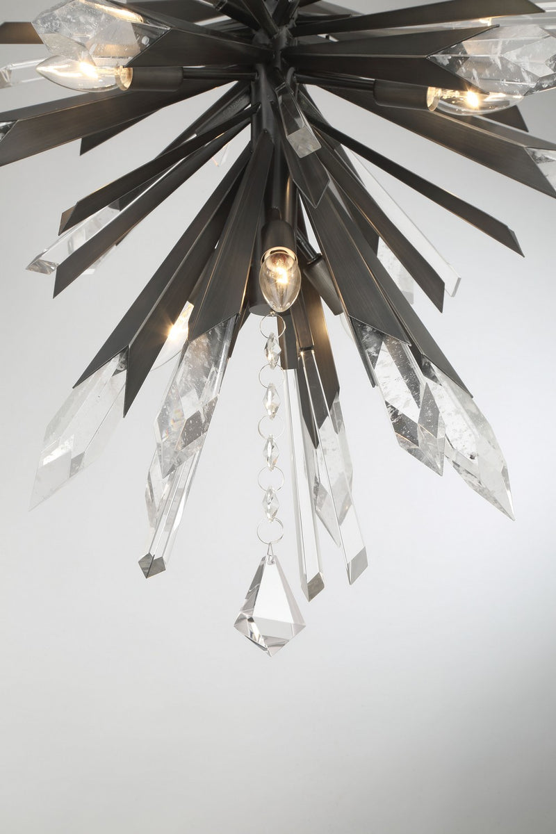12 Light Pendant<br /><span style="color:#4AB0CE;">Entrega: 4-10 dias en USA</span><br /><span style="color:#4AB0CE;font-size:60%;">PREGUNTE POR ENTREGA EN PANAMA</span><br />Collection: Elsa<br />Finish: Midnight Graphite