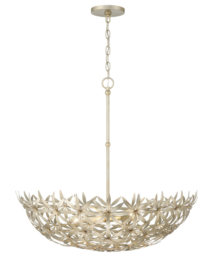 Five Light Pendant<br /><span style="color:#4AB0CE;">Entrega: 4-10 dias en USA</span><br /><span style="color:#4AB0CE;font-size:60%;">PREGUNTE POR ENTREGA EN PANAMA</span><br />Collection: Flower Child<br />Finish: Ambry Gold