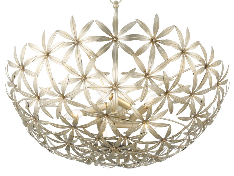 Five Light Pendant<br /><span style="color:#4AB0CE;">Entrega: 4-10 dias en USA</span><br /><span style="color:#4AB0CE;font-size:60%;">PREGUNTE POR ENTREGA EN PANAMA</span><br />Collection: Flower Child<br />Finish: Ambry Gold