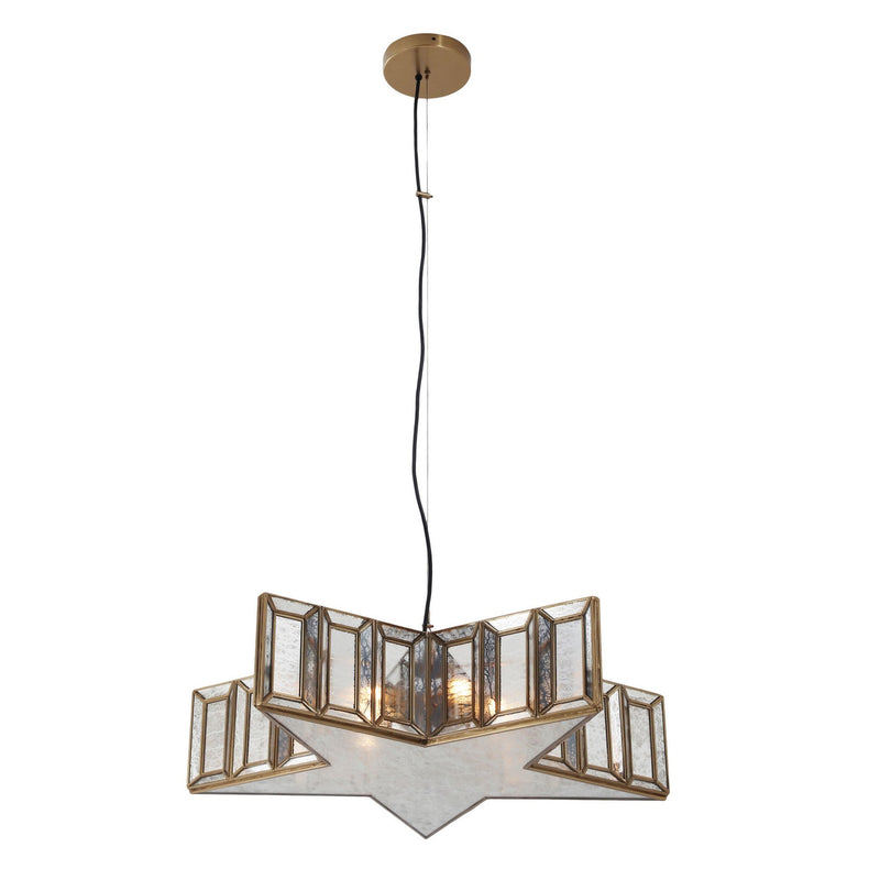 Five Light Pendant<br /><span style="color:#4AB0CE;">Entrega: 4-10 dias en USA</span><br /><span style="color:#4AB0CE;font-size:60%;">PREGUNTE POR ENTREGA EN PANAMA</span><br />Collection: Lone Star<br />Finish: Artisan Brass