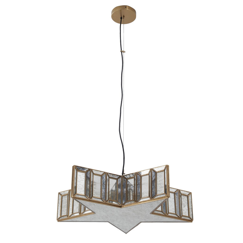 Five Light Pendant<br /><span style="color:#4AB0CE;">Entrega: 4-10 dias en USA</span><br /><span style="color:#4AB0CE;font-size:60%;">PREGUNTE POR ENTREGA EN PANAMA</span><br />Collection: Lone Star<br />Finish: Artisan Brass