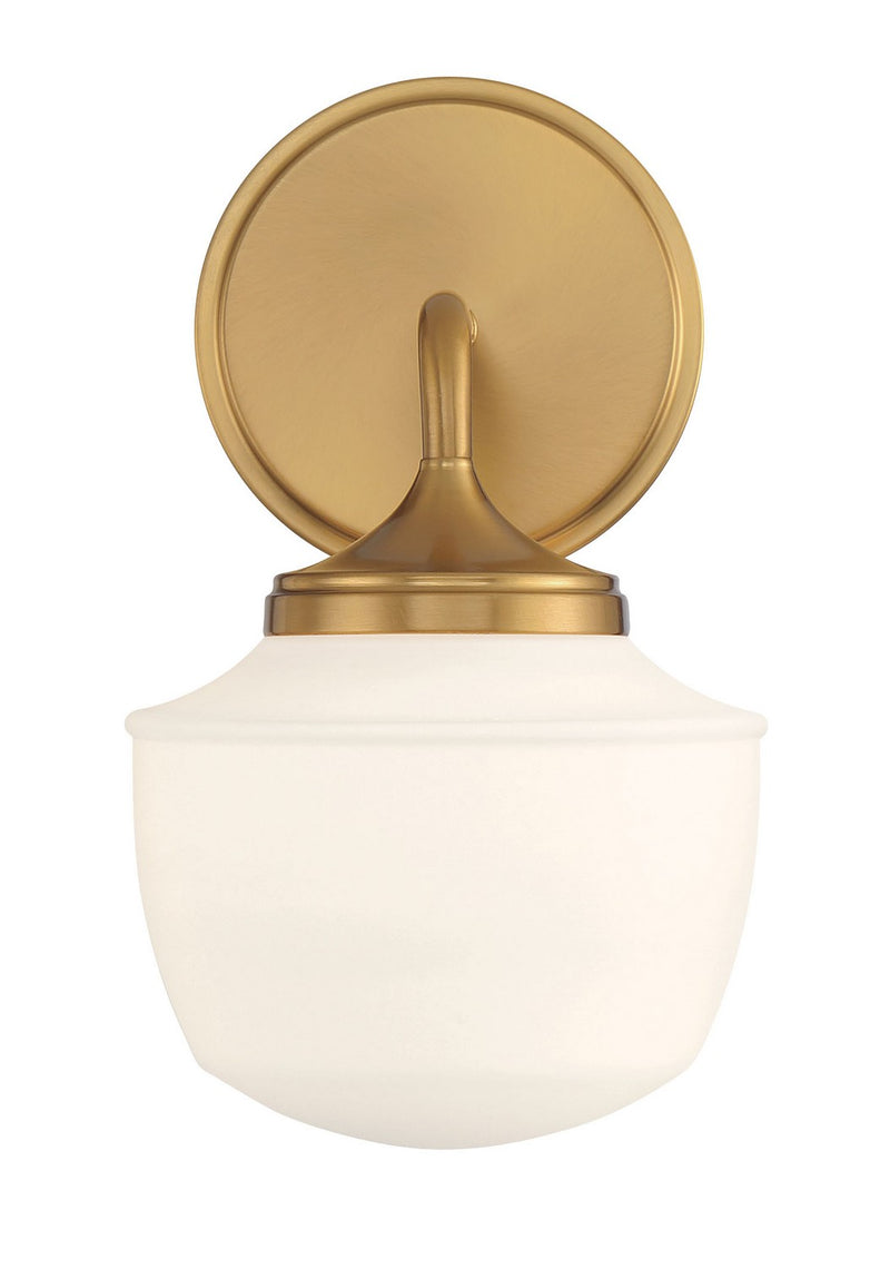 One Light Bath Vanity<br /><span style="color:#4AB0CE;">Entrega: 11-12 semanas en USA</span><br /><span style="color:#4AB0CE;font-size:60%;">PREGUNTE POR ENTREGA EN PANAMA</span><br />Collection: Cornwell<br />Finish: Aged Brass