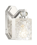 One Light Bath Vanity<br /><span style="color:#4AB0CE;">Entrega: 4-10 dias en USA</span><br /><span style="color:#4AB0CE;font-size:60%;">PREGUNTE POR ENTREGA EN PANAMA</span><br />Collection: Crystal Kay<br />Finish: Chrome