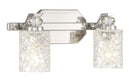 Two Light Bath Vanity<br /><span style="color:#4AB0CE;">Entrega: 2-3 semanas en USA</span><br /><span style="color:#4AB0CE;font-size:60%;">PREGUNTE POR ENTREGA EN PANAMA</span><br />Collection: Crystal Kay<br />Finish: Chrome