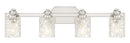 Four Light Bath Vanity<br /><span style="color:#4AB0CE;">Entrega: 4-10 dias en USA</span><br /><span style="color:#4AB0CE;font-size:60%;">PREGUNTE POR ENTREGA EN PANAMA</span><br />Collection: Crystal Kay<br />Finish: Chrome
