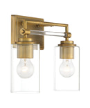 Two Light Bath Vanity<br /><span style="color:#4AB0CE;">Entrega: 10-11 semanas en USA</span><br /><span style="color:#4AB0CE;font-size:60%;">PREGUNTE POR ENTREGA EN PANAMA</span><br />Collection: Binsly<br />Finish: Aged Brass