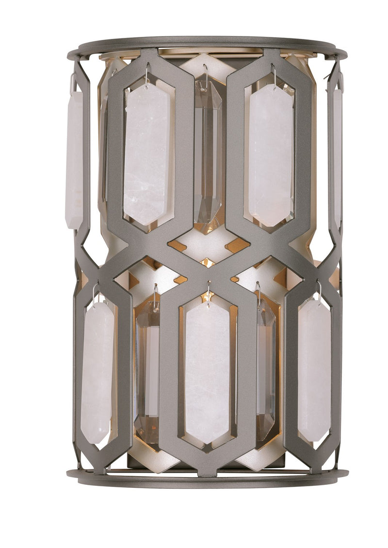 One Light Wall Sconce<br /><span style="color:#4AB0CE;">Entrega: 4-10 dias en USA</span><br /><span style="color:#4AB0CE;font-size:60%;">PREGUNTE POR ENTREGA EN PANAMA</span><br />Collection: Hexly<br />Finish: Bronze & Sultry Silver