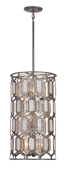 Nine Light Foyer Pendant<br /><span style="color:#4AB0CE;">Entrega: 4-10 dias en USA</span><br /><span style="color:#4AB0CE;font-size:60%;">PREGUNTE POR ENTREGA EN PANAMA</span><br />Collection: Hexly<br />Finish: Bronze & Sultry Sliver