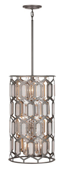 Nine Light Foyer Pendant<br /><span style="color:#4AB0CE;">Entrega: 4-10 dias en USA</span><br /><span style="color:#4AB0CE;font-size:60%;">PREGUNTE POR ENTREGA EN PANAMA</span><br />Collection: Hexly<br />Finish: Bronze & Sultry Sliver