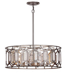 Six Light Pendant<br /><span style="color:#4AB0CE;">Entrega: 4-10 dias en USA</span><br /><span style="color:#4AB0CE;font-size:60%;">PREGUNTE POR ENTREGA EN PANAMA</span><br />Collection: Hexly<br />Finish: Bronze & Sultry Sliver