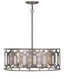 Six Light Pendant<br /><span style="color:#4AB0CE;">Entrega: 4-10 dias en USA</span><br /><span style="color:#4AB0CE;font-size:60%;">PREGUNTE POR ENTREGA EN PANAMA</span><br />Collection: Hexly<br />Finish: Bronze & Sultry Sliver