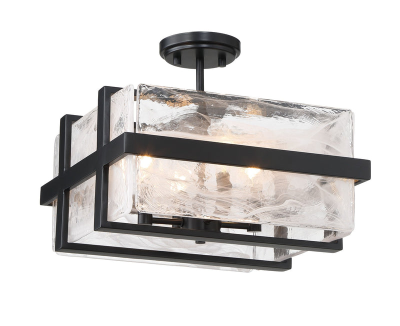 Four Light Semi Flush Mount<br /><span style="color:#4AB0CE;">Entrega: 4-10 dias en USA</span><br /><span style="color:#4AB0CE;font-size:60%;">PREGUNTE POR ENTREGA EN PANAMA</span><br />Collection: Cloud Break<br />Finish: Coal