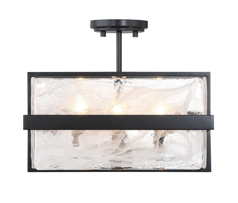 Minka-Lavery - 3616-66A - Four Light Semi Flush Mount - Cloud Break - Coal