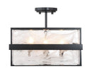 Minka-Lavery - 3616-66A - Four Light Semi Flush Mount - Cloud Break - Coal