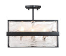 Minka-Lavery - 3616-66A - Four Light Semi Flush Mount - Cloud Break - Coal