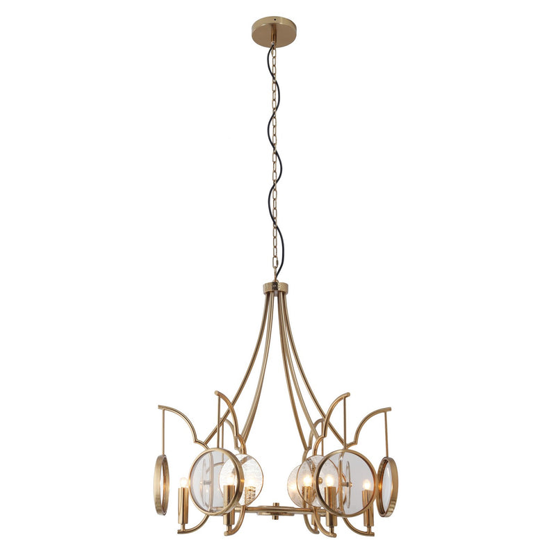 Six Light Chandelier<br /><span style="color:#4AB0CE;">Entrega: 4-10 dias en USA</span><br /><span style="color:#4AB0CE;font-size:60%;">PREGUNTE POR ENTREGA EN PANAMA</span><br />Collection: Into Focus<br />Finish: Artisan Brass