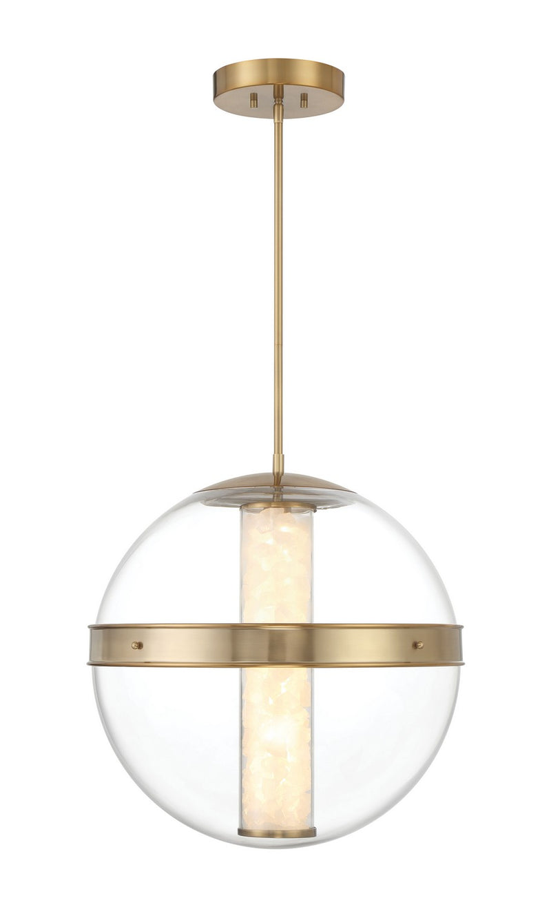 LED Pendant<br /><span style="color:#4AB0CE;">Entrega: 4-10 dias en USA</span><br /><span style="color:#4AB0CE;font-size:60%;">PREGUNTE POR ENTREGA EN PANAMA</span><br />Collection: Divinely<br />Finish: Celeste Brass