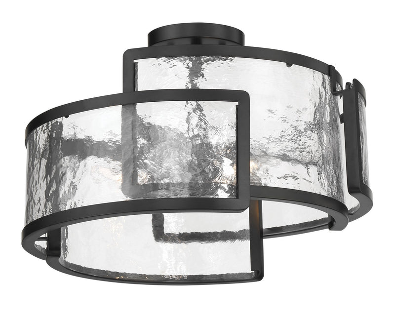 Minka-Lavery - 5265-66A - Three Light Semi Flush Mount - Bella Collina - Coal