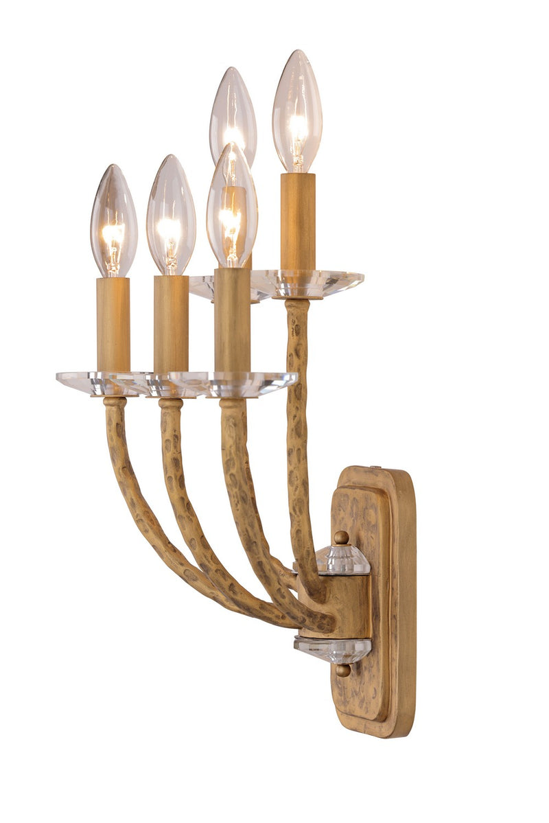 Five Light Wall Sconce<br /><span style="color:#4AB0CE;">Entrega: 4-10 dias en USA</span><br /><span style="color:#4AB0CE;font-size:60%;">PREGUNTE POR ENTREGA EN PANAMA</span><br />Collection: Atella<br />Finish: Ashen Gold