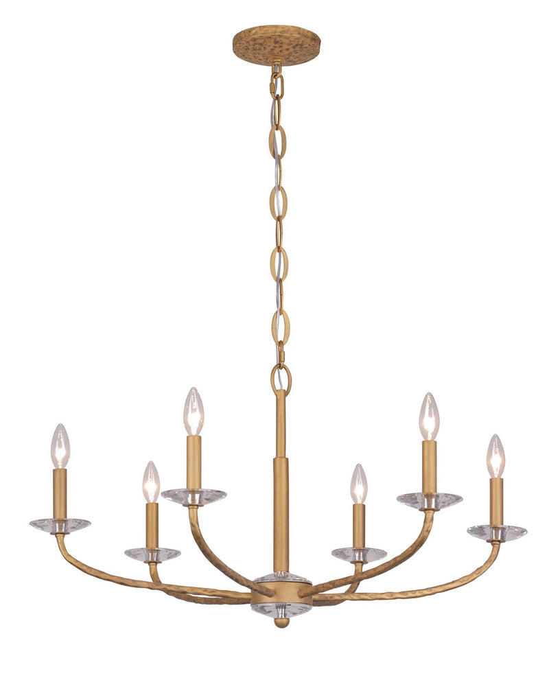 Minka-Lavery - 5286-788 - Six Light Chandelier - Atella - Ashen Gold