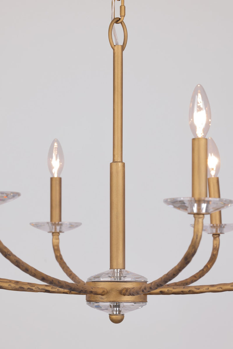 Eight Light Chandelier<br /><span style="color:#4AB0CE;">Entrega: 4-10 dias en USA</span><br /><span style="color:#4AB0CE;font-size:60%;">PREGUNTE POR ENTREGA EN PANAMA</span><br />Collection: Atella<br />Finish: Ashen Gold