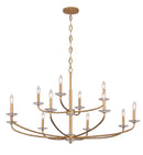 12 Light Chandelier<br /><span style="color:#4AB0CE;">Entrega: 4-10 dias en USA</span><br /><span style="color:#4AB0CE;font-size:60%;">PREGUNTE POR ENTREGA EN PANAMA</span><br />Collection: Atella<br />Finish: Ashen Gold