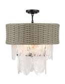 Six Light Semi Flush Mount<br /><span style="color:#4AB0CE;">Entrega: 4-10 dias en USA</span><br /><span style="color:#4AB0CE;font-size:60%;">PREGUNTE POR ENTREGA EN PANAMA</span><br />Collection: Breakers Isle<br />Finish: Coal