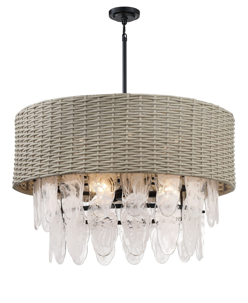 Nine Light Pendant<br /><span style="color:#4AB0CE;">Entrega: 4-10 dias en USA</span><br /><span style="color:#4AB0CE;font-size:60%;">PREGUNTE POR ENTREGA EN PANAMA</span><br />Collection: Breakers Isle<br />Finish: Coal