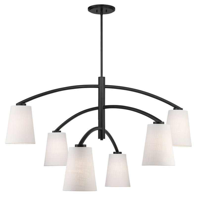 Six Light Chandelier<br /><span style="color:#4AB0CE;">Entrega: 4-10 dias en USA</span><br /><span style="color:#4AB0CE;font-size:60%;">PREGUNTE POR ENTREGA EN PANAMA</span><br />Collection: Headington<br />Finish: Coal