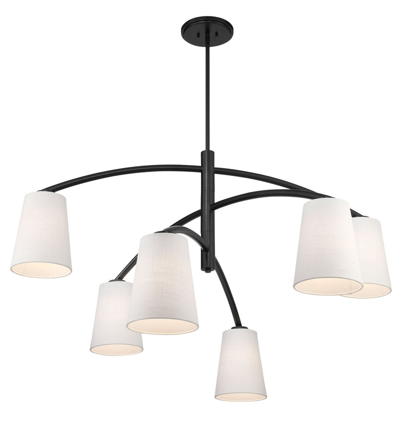 Six Light Chandelier<br /><span style="color:#4AB0CE;">Entrega: 4-10 dias en USA</span><br /><span style="color:#4AB0CE;font-size:60%;">PREGUNTE POR ENTREGA EN PANAMA</span><br />Collection: Headington<br />Finish: Coal