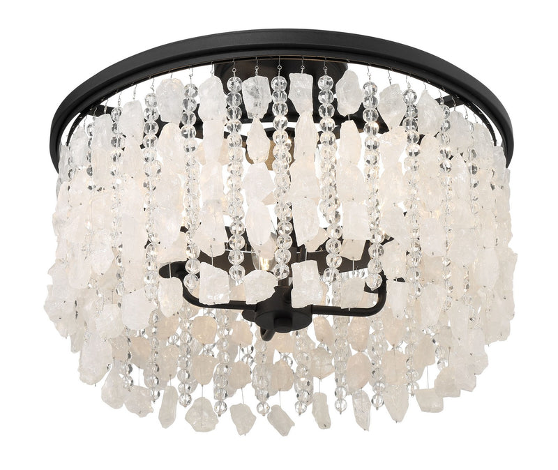 Four Light Semi Flush Mount<br /><span style="color:#4AB0CE;">Entrega: 4-10 dias en USA</span><br /><span style="color:#4AB0CE;font-size:60%;">PREGUNTE POR ENTREGA EN PANAMA</span><br />Collection: Shimmering Elegance<br />Finish: Sand Coal